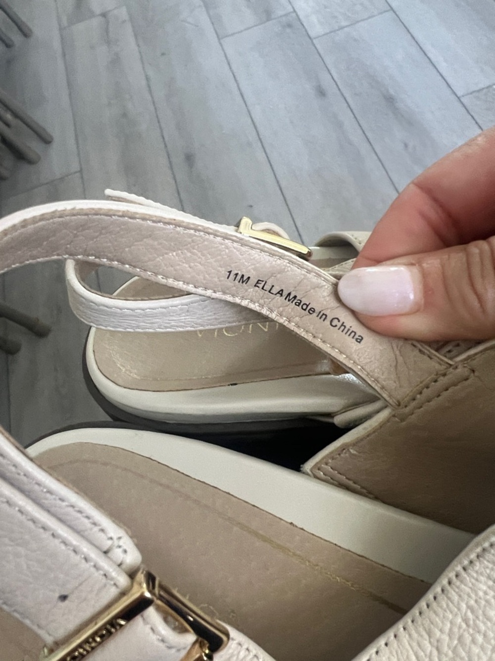 Vionic Ella Cream Leather Slingback comfort support Sandals size 11 - Picture 7 of 9